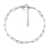BRACELETS - Sterling Silver 6.75" Bracelet Made With Paperclip Chain