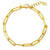 Paperclip Chain Sterling Silver Bracelet Yellow Gold Finish