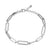 Paperclip Chain 5mm Bracelet With 3 CZ Link Stations