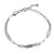 Paperclip Chain 3mm Bracelet With 3 CZ Link Stations