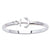 Sterling silver anchor bangle bracelet