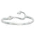 Sterling silver fish hook bangle bracelet