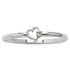BRACELETS - Sterling Silver Medium Double Heart Bangle Bracelet