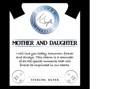 BRACELETS - Storm Agate Bracelet With Mother Daughter Sterling Silver Charm