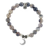 BRACELETS - Storm Agate Stone Bracelet With Friendship Stars Sterling Silver Charm