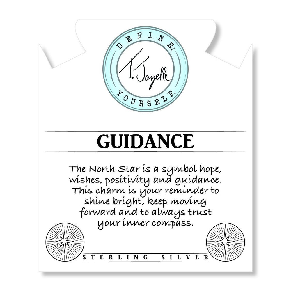 BRACELETS - Storm Agate Stone Bracelet With Guidance Sterling Silver Charm