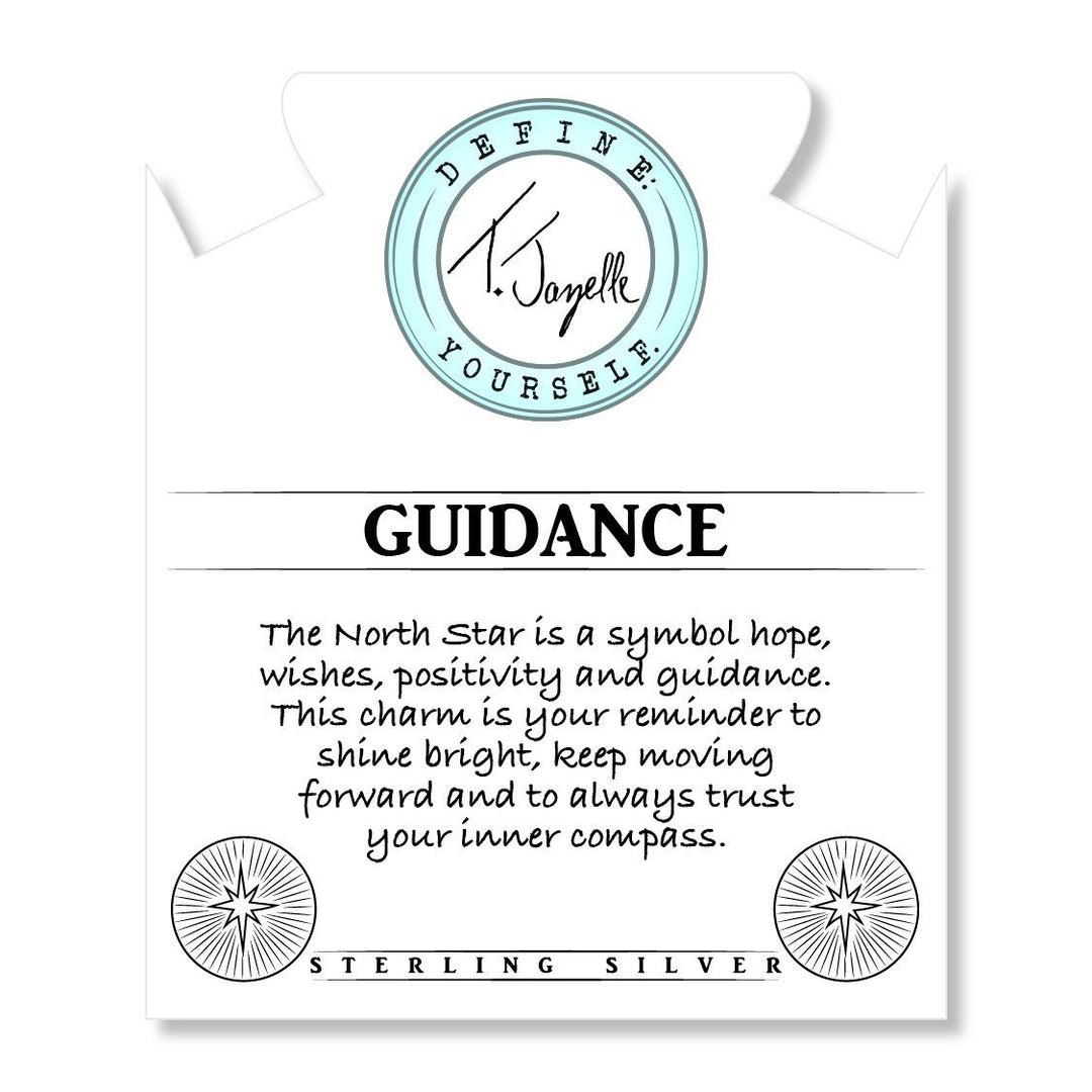 BRACELETS - Storm Agate Stone Bracelet With Guidance Sterling Silver Charm