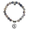 BRACELETS - Storm Agate Stone Bracelet With Nurse Sterling Silver Charm