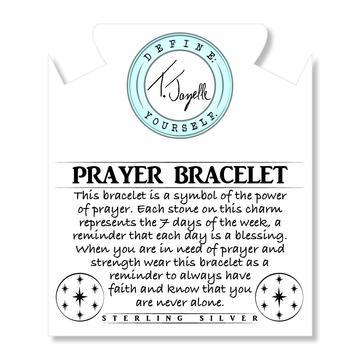 BRACELETS - Storm Agate Stone Bracelet With Prayer Sterling Silver Charm