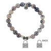 BRACELETS - Storm Agate Stone Bracelet With Unbreakable Sterling Silver Charm