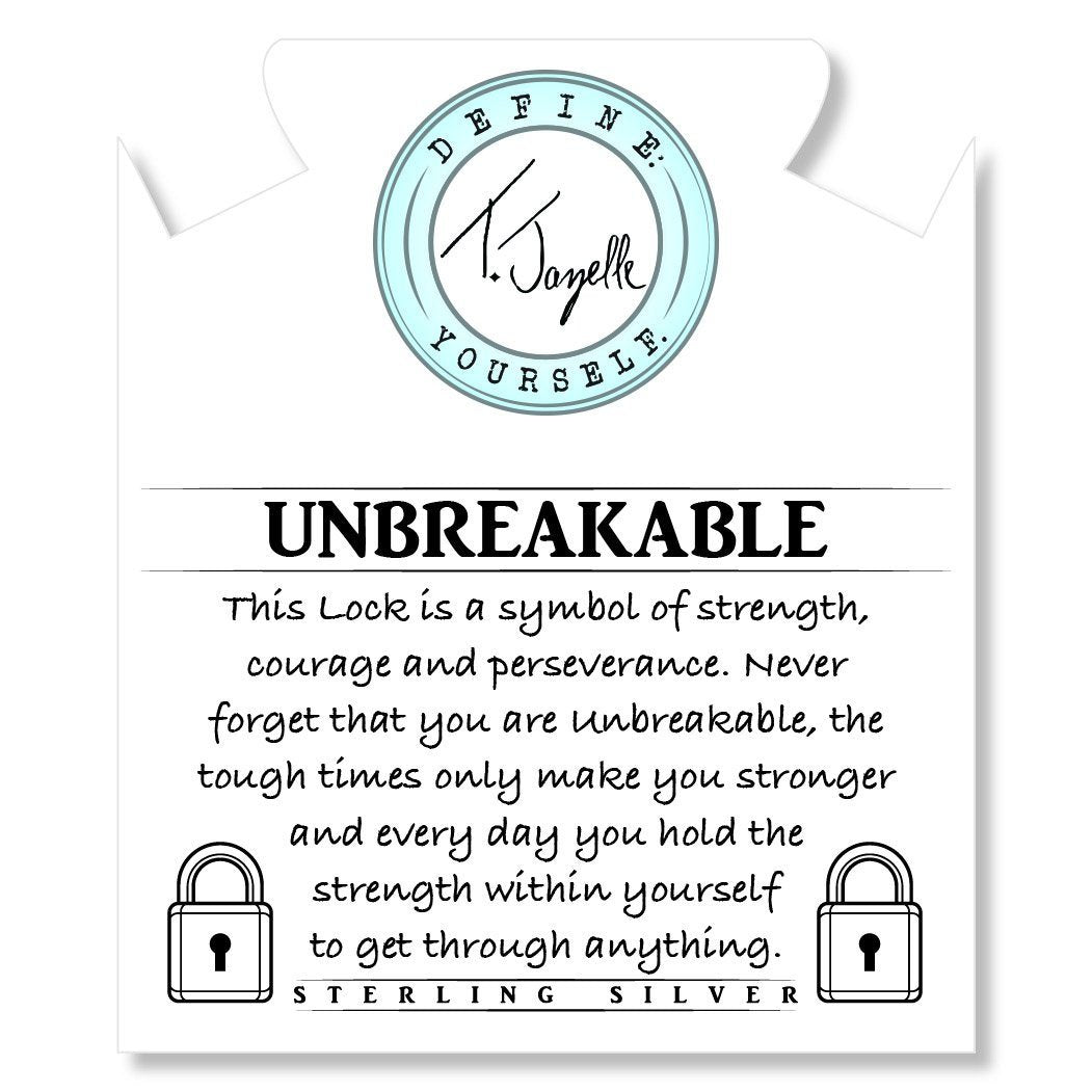 BRACELETS - Storm Agate Stone Bracelet With Unbreakable Sterling Silver Charm