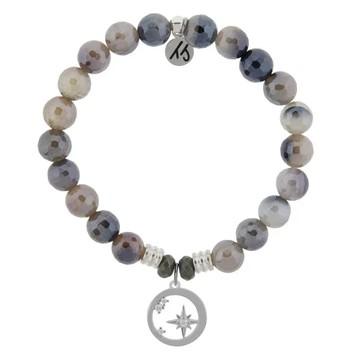 BRACELETS - Storm Agate Stone Bracelet With What Is Meant To Be Sterling Silver Charm