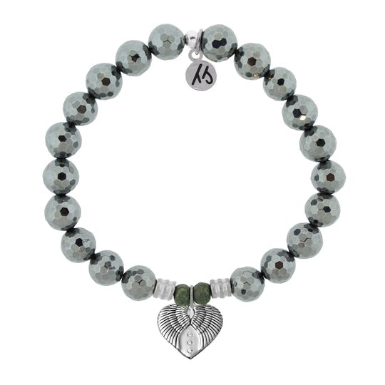 BRACELETS - Terahertz Bracelet With Heart Of Angels Sterling Silver Charm