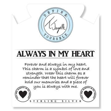 BRACELETS - Terahertz Stone Bracelet With Always In My Heart Sterling Silver Charm