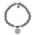 Terahertz Stone Bracelet with Family Circle Sterling Silver Charm