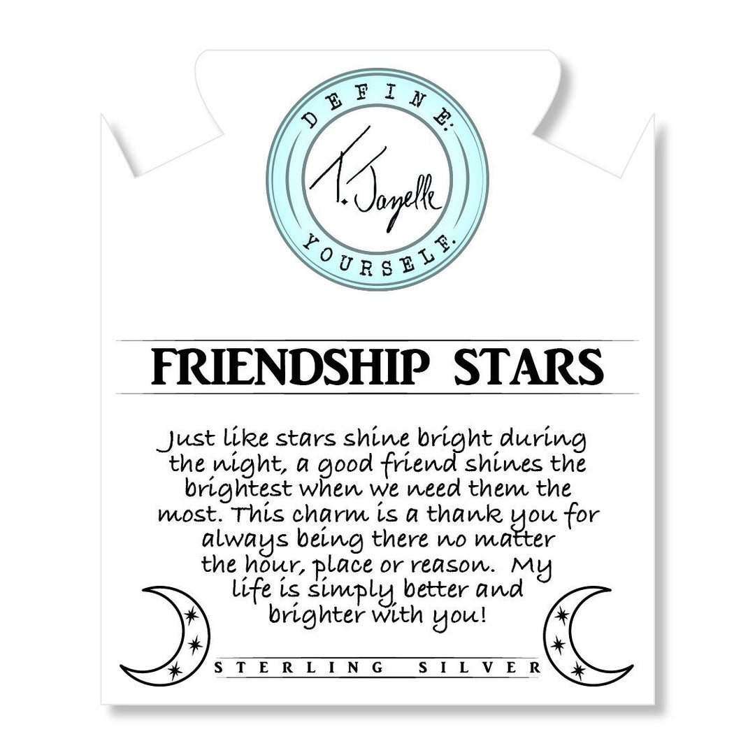 BRACELETS - Terahertz Stone Bracelet With Friendship Stars Sterling Silver Charm