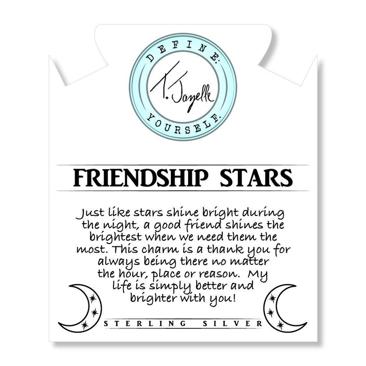 BRACELETS - Terahertz Stone Bracelet With Friendship Stars Sterling Silver Charm