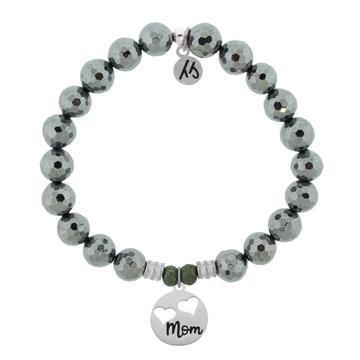 BRACELETS - Terahertz Stone Bracelet With Mom... Sterling Silver Charm