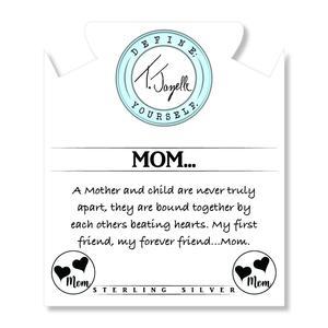 BRACELETS - Terahertz Stone Bracelet With Mom... Sterling Silver Charm
