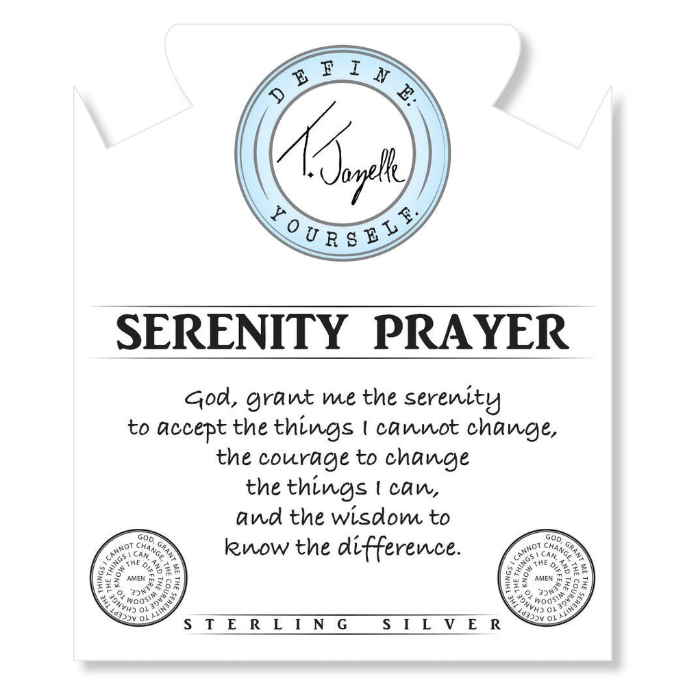 BRACELETS - Terahertz Stone Bracelet With Serenity Prayer Sterling Silver Charm