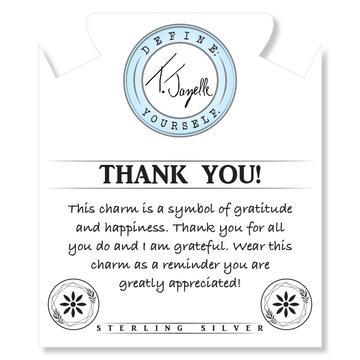 BRACELETS - Terahertz Stone Bracelet With Thank You Sterling Silver Charm