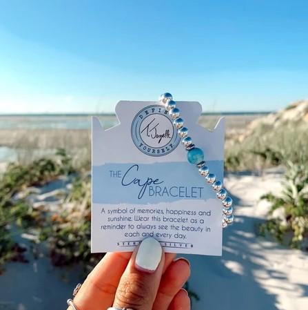 BRACELETS - The Cape Bracelet - Stainless Steel With Larimar Ball