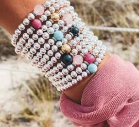 BRACELETS - The Cape Bracelet - Stainless Steel With Larimar Ball
