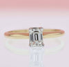 Emerald Cut Solitaire Diamond Ring 14K Yellow Gold 1/2 Ct