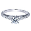 DIAMOND ENGAGEMENT RINGS - 14K 1/2cttw Pave Set Round Trellis Diamond Engagement Ring