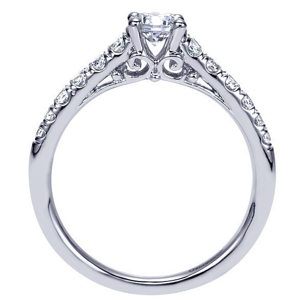DIAMOND ENGAGEMENT RINGS - 14K 3/4cttw Pave Round Diamond Engagement Ring