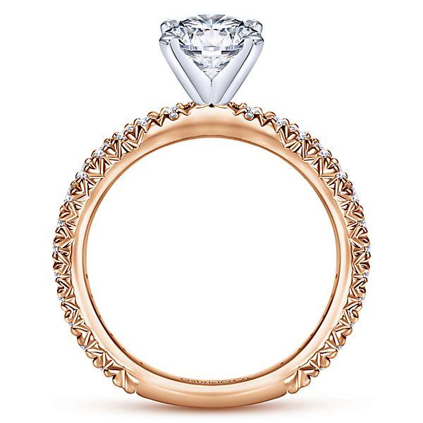 DIAMOND ENGAGEMENT RINGS - 14K Rose Gold 1.40cttw Pave Diamond Engagement Ring