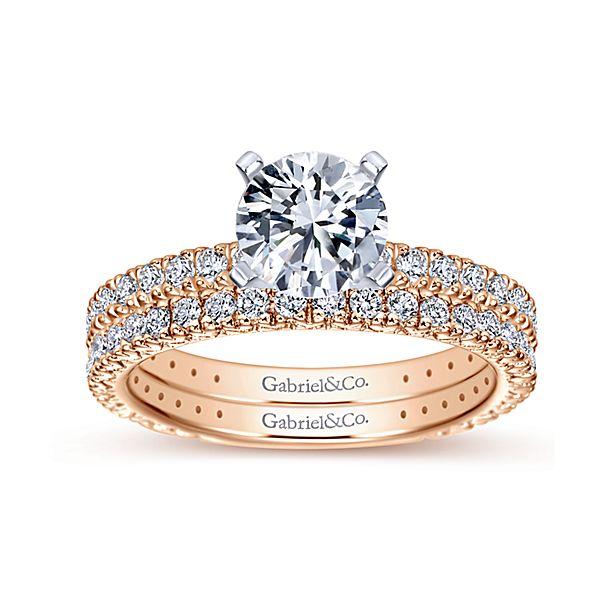 DIAMOND ENGAGEMENT RINGS - 14K Rose Gold 1.40cttw Pave Diamond Engagement Ring
