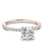 Traditional Pave Diamond Engagement Ring 14K Rose Gold 825A