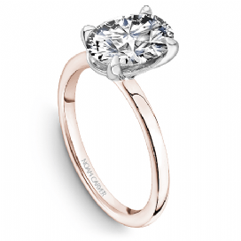 DIAMOND ENGAGEMENT RINGS - 14K Rose Gold 2ct Oval Diamond Engagement Ring #904A