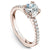 Traditional Pave Diamond Engagement Ring 14K Rose Gold 858A