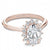 Classic Oval Diamond Halo Engagement Ring 14K Rose Gold