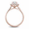 DIAMOND ENGAGEMENT RINGS - 14K Rose Gold Classic .30cttw Oval Diamond Halo Engagement Ring #874A