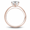 DIAMOND ENGAGEMENT RINGS - 14K Rose Gold Polished Traditional Engagement Ring #898A