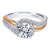Bypass Style Round Diamond Ring 14K Gold .28 Cttw 182A