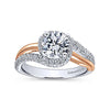 Bypass Style Round Diamond Ring 14K Gold .28 Cttw 182A