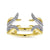 French Pave Diamond Ring Enhancer 14K White and Yellow Gold