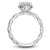 Halo Traditional Diamond Engagement Ring 14K White Gold 903A