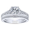 DIAMOND ENGAGEMENT RINGS - 14K White Gold 1.02cttw Clean Tapered Round Diamond Engagement Ring