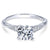 Milgrain Round Diamond Ring .08 Cttw 14K White Gold  370A