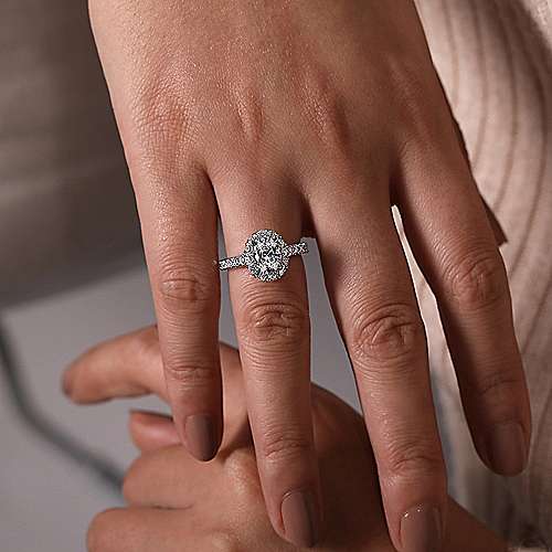 Custom Designs Oval Halo Engagement Ring ALG2OV - 5th Avenue Jewelers