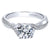 Crossover Pave Diamond Engagement Ring 14K White Gold 387A