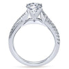 DIAMOND ENGAGEMENT RINGS - 14K White Gold 1.19cttw Crossover Diamond Engagement Ring