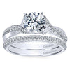 DIAMOND ENGAGEMENT RINGS - 14K White Gold 1.19cttw Crossover Diamond Engagement Ring