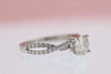 DIAMOND ENGAGEMENT RINGS - 14K White Gold 1.23cttw With .90ct K/VVS2 With GIA Center Crossover Diamond Engagement Ring
