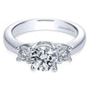 DIAMOND ENGAGEMENT RINGS - 14K White Gold 1.30cttw Classic 3-Stone Trellis Round Diamond Engagement Ring